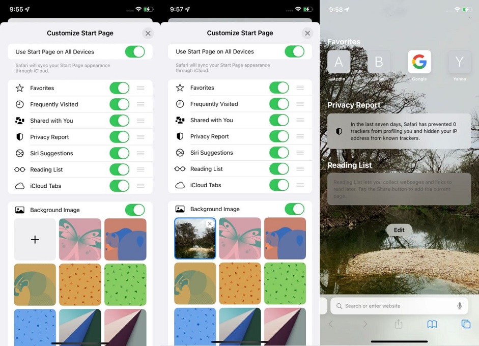 Begini Cara Tambahkan Gambar Latar di Safari iOS 15