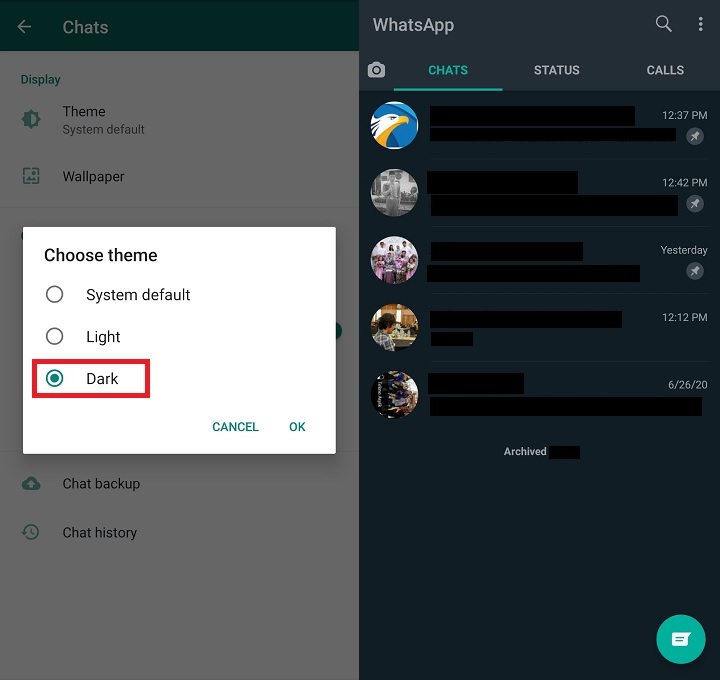 Begini Cara Pakai Dark Mode di WhatsApp