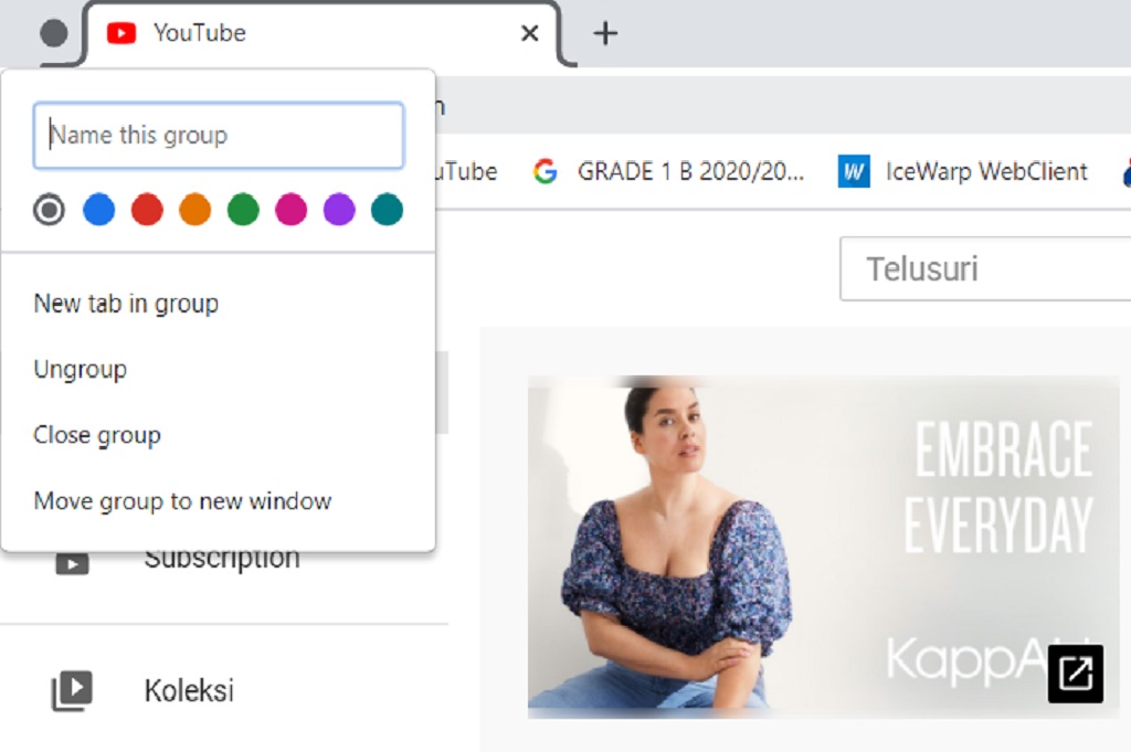 Cara Mengelompokan Tab di Google Chrome
