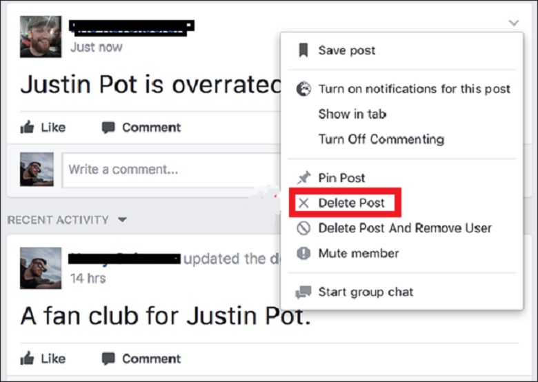 Cara Hapus Unggahan di Grup Facebook
