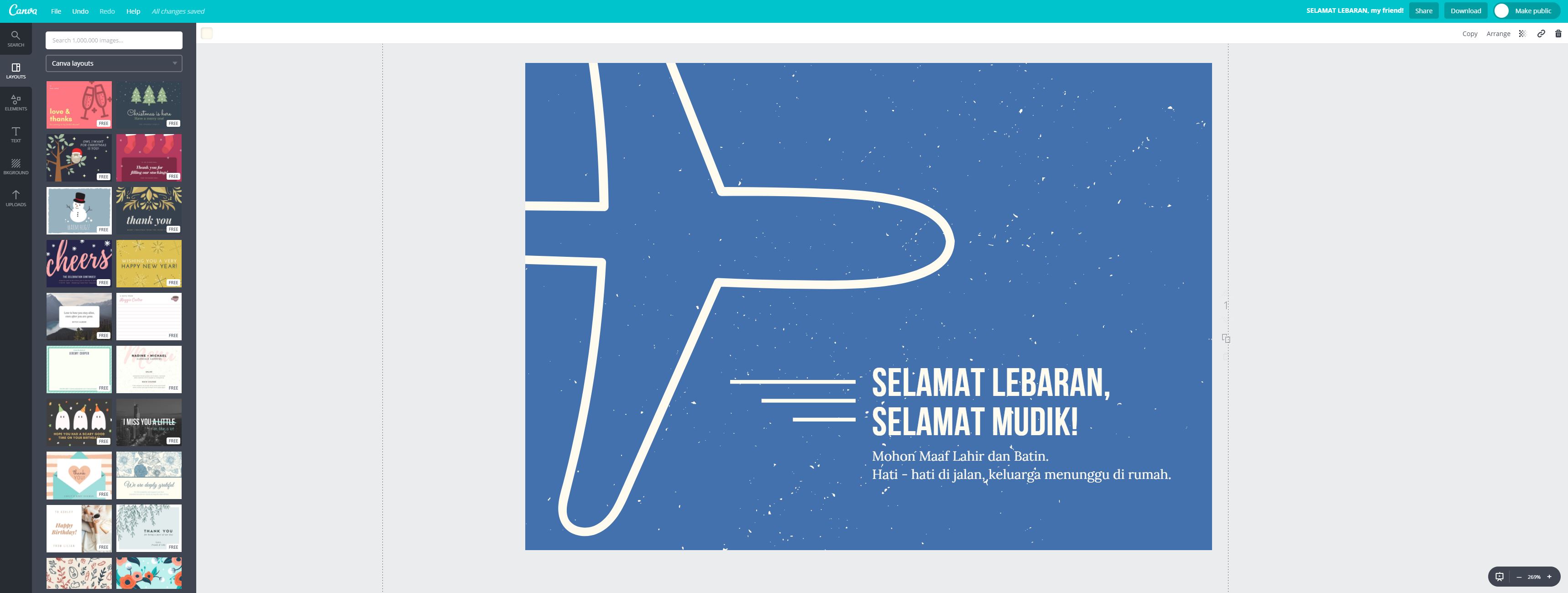 Begini Caranya Buat Kartu Ucapan Lebaran Digital Sendiri