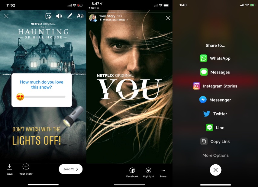 Berbagi Konten Netflix ke Instagram Stories, Seperti Apa?