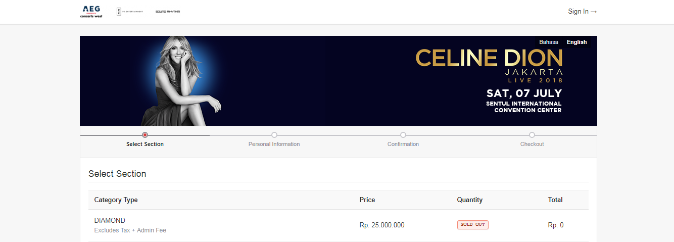 Tiket Termahal Konser Celine Dion di Indonesia Terjual Habis