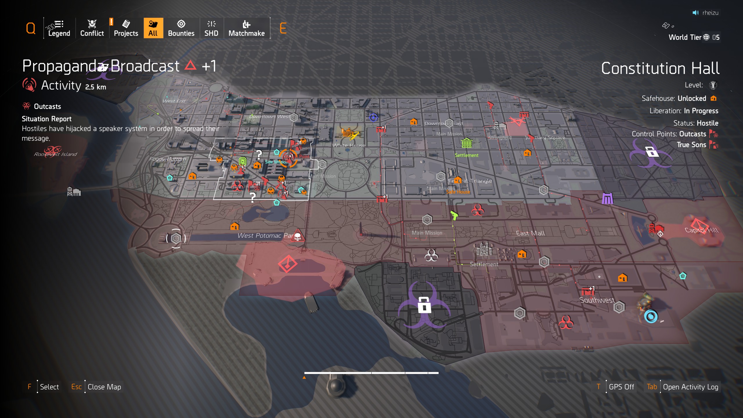 Division 2 карта боссов