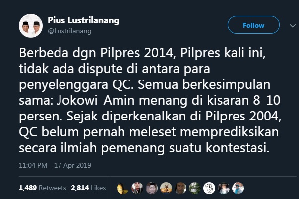 Politikus Gerindra Akui Hitung Cepat Belum Pernah Meleset