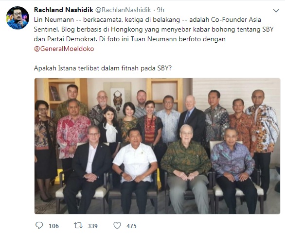 Demokrat Diminta Buktikan Tuduhan Istana Intervensi Asia Sentinel