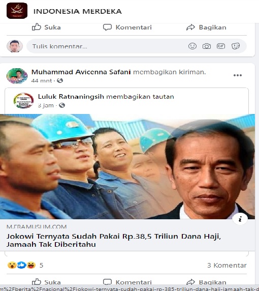[Cek Fakta] Jokowi Ternyata Sudah Pakai Rp38,5 Triliun Dana Haji? Simak Faktanya