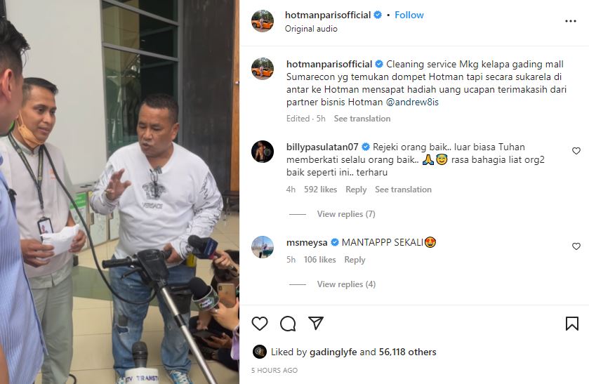 Tulusnya Edi, <i>Cleaning Service</i> yang Tolak Imbalan usai Kembalikan Dompet Hotman Paris Berisi Rp70 Juta