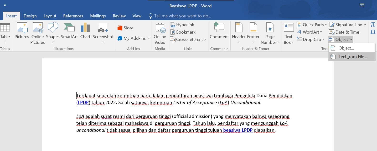 Word file download