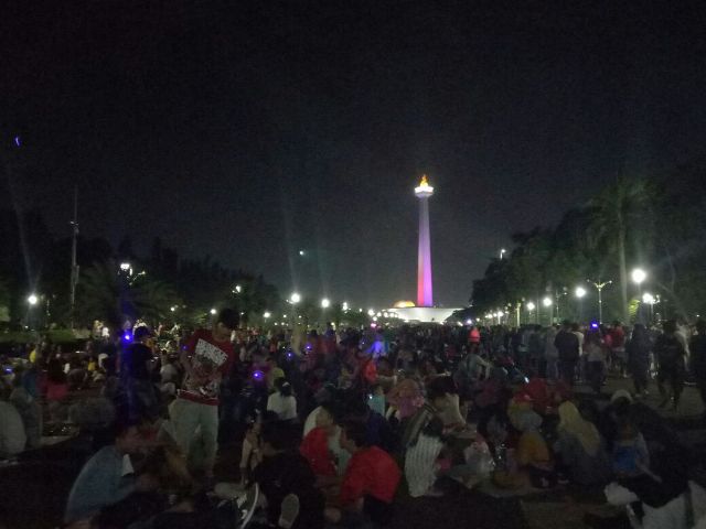 Wajah Monas Jelang Malam Pergantian Tahun Baru 2017