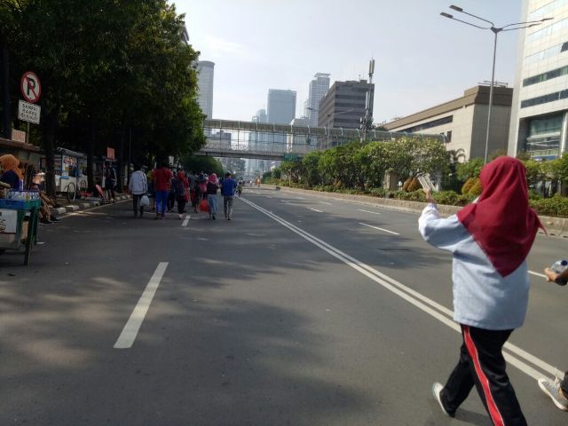 Usai Perayaan Tahun Baru, Kawasan CFD Jakarta Lengang