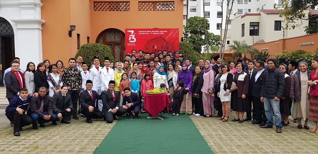 Meriahnya Perayaan HUT ke-73 RI di KBRI Lima