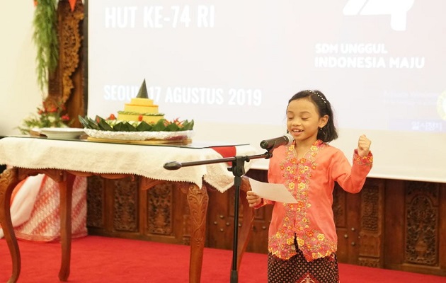 Pesan WNI Akhiri Rangkaian Peringatan HUT ke-74 RI di Seoul