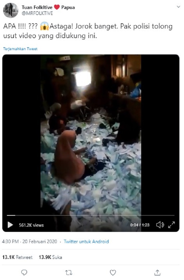[Cek Fakta] Viral Video Pengemasan Masker Baru Dinjak-injak dan tak Higienis? Ini Faktanya