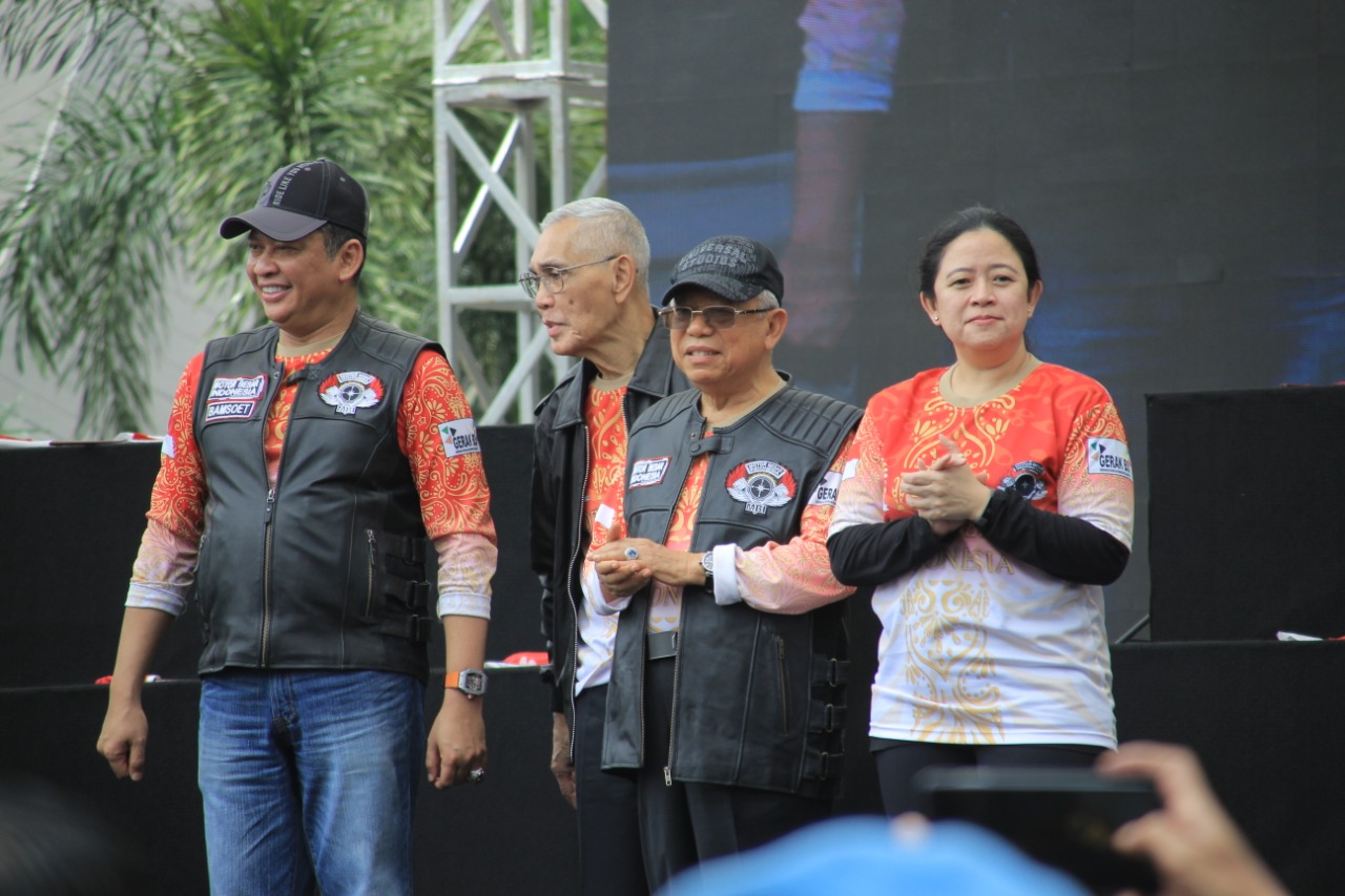 Begini Tampilan Maruf Amin Bergaya Bikers