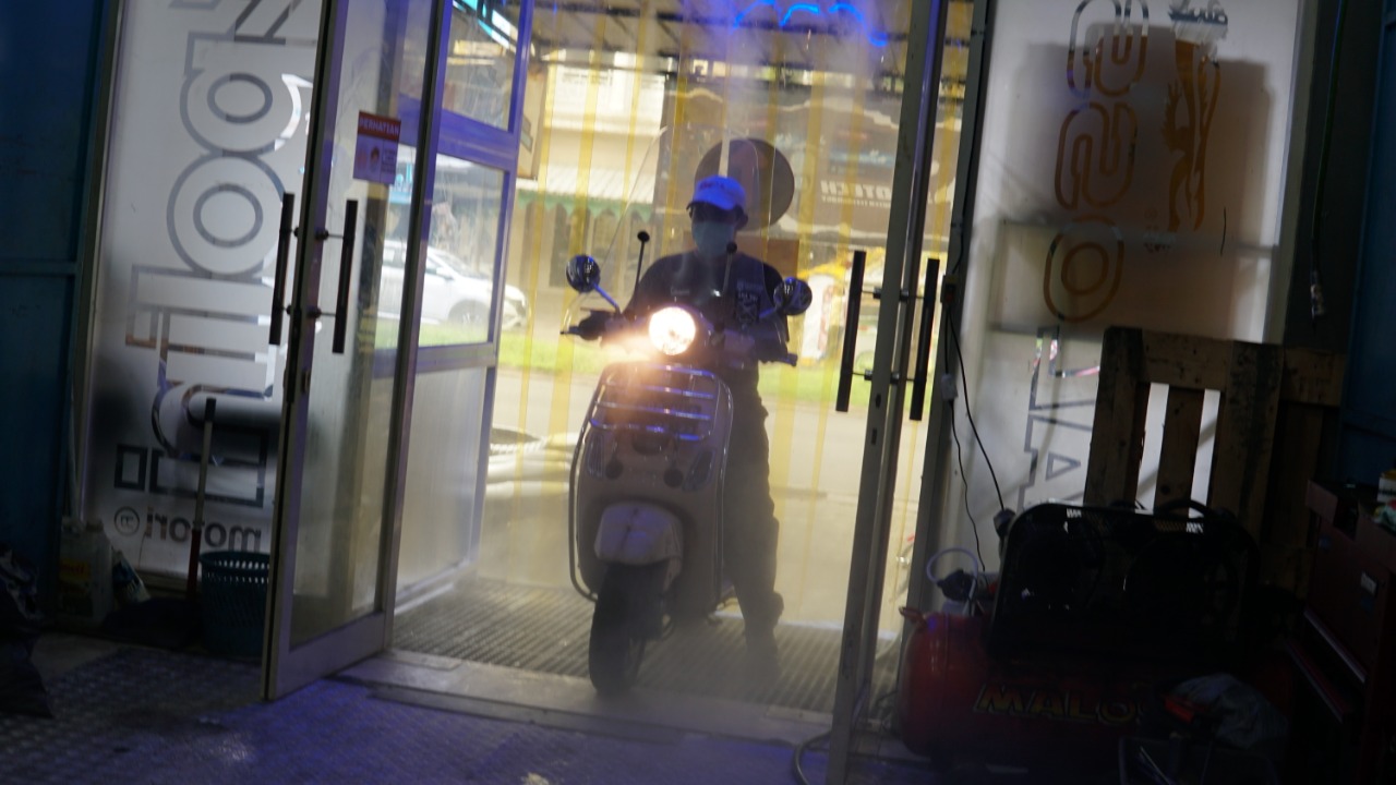 Scooter VIP Berlakukan SOP Covid-19 di Bengkel