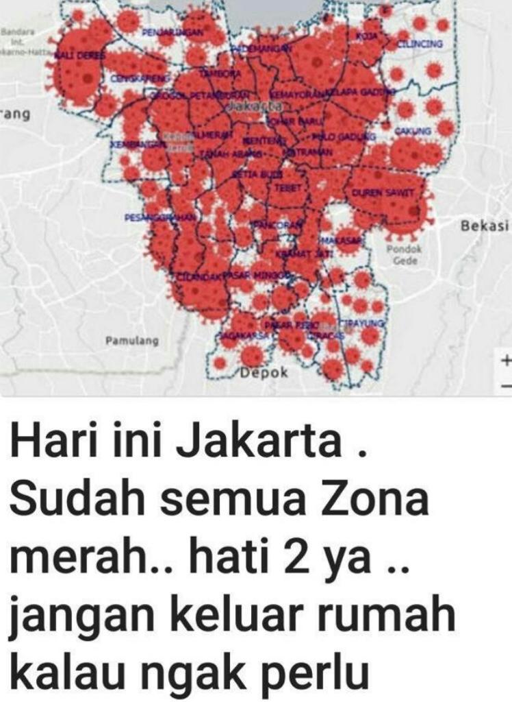 [Cek Fakta] Semua Wilayah di Jakarta Masuk Zona Merah? Cek Faktanya