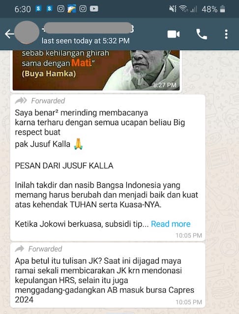 [Cek Fakta] Beredar Tulisan JK Sebut Jokowi Sedang Diganggu Elite Politik dari Kekuasaan Orde Baru? Cek Faktanya