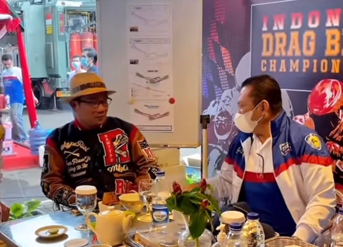 Bambang Soesatyo bertemu dengan Ridwan Kamil untuk membahas pemugaran Sirkuit Sentul.