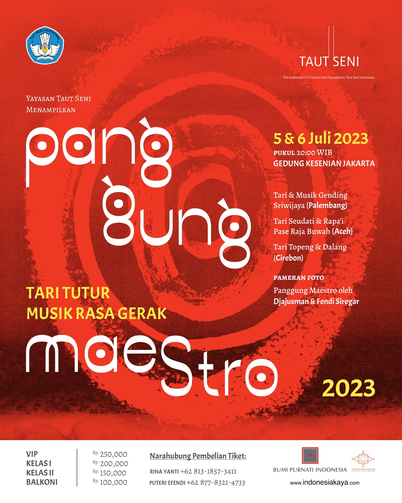 Upaya Menghormati Para Maestro Seni Indonesia di Panggung Maestro 2023