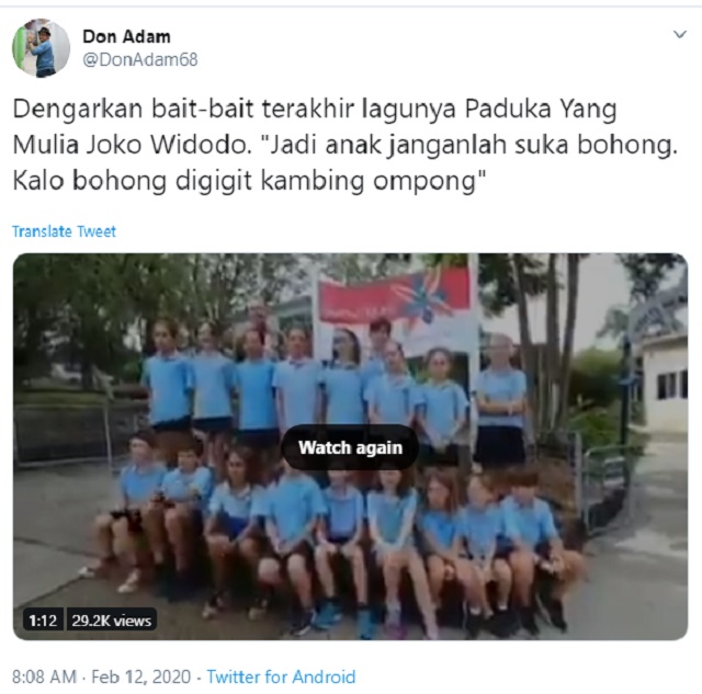 [Cek Fakta] Video Siswa Sekolah di Australia Sambut Kedatangan Jokowi dengan Lagu 'Abang Tukang Bakso'? Ini Faktanya