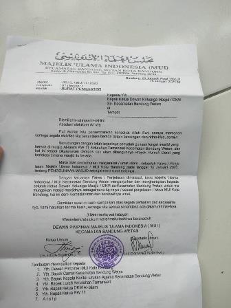 MUI Bandung Minta Pengungsi Tamansari Tak Selamanya di Masjid
