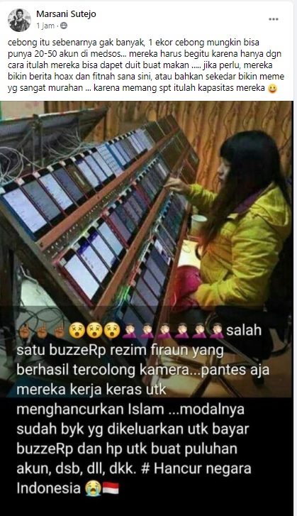 [Cek Fakta] Foto <i>Buzzer</i> Tengah Memproduksi Informasi Hoaks? Ini Faktanya