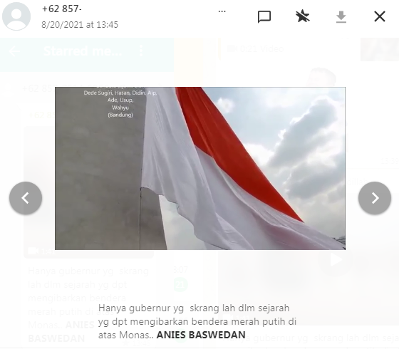 [Cek Fakta] Benarkah Pengibaran Bendera Merah Putih di Monas hanya Era Gubernur Anies Baswedan? Ini Faktanya