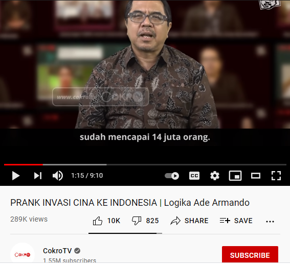 [Cek Fakta] Ade Armando Sebut Masuknya 14 Juta Tentara Tiongkok atas Restu Jokowi? Ini Faktanya
