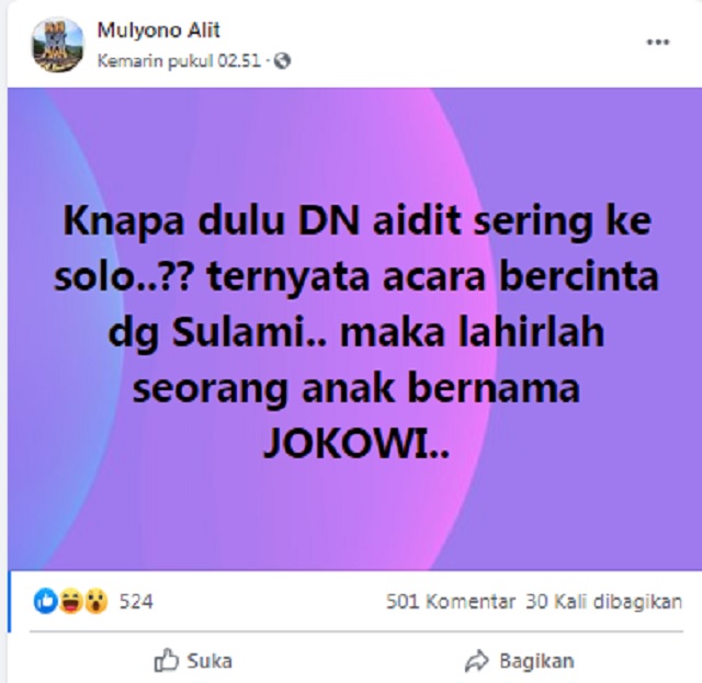 Dn Aidit Sering Ke Solo Lahir Seorang Anak Bernama Jokowi Ini Faktanya Medcom Id
