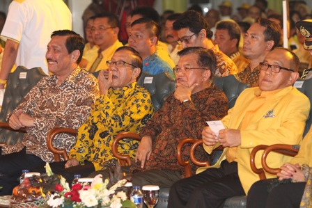 Luhut Binsar Panjaitan, Akbar Tandjung, Jusuf Kalla, dan Aburizal Bakrie. ANT/Reno Esnir.