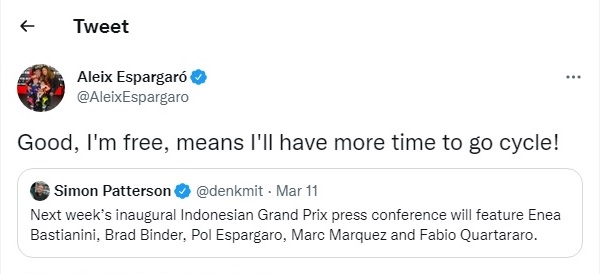 Aleix Espargaro Bahagia Tak Diundang Konferensi Pers MotoGP Mandalika, Ini Alasannya