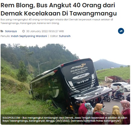 [Cek Fakta] Benarkah Bus Terperosok Ini Bergambar Anies Baswedan? Simak Faktanya