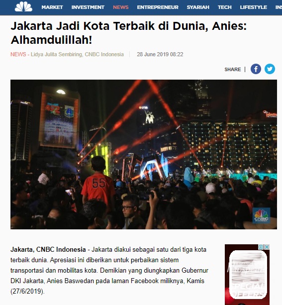 [Cek Fakta] Anies Baswedan Dinobatkan sebagai Gubernur Terbaik di Dunia? Ini Faktanya