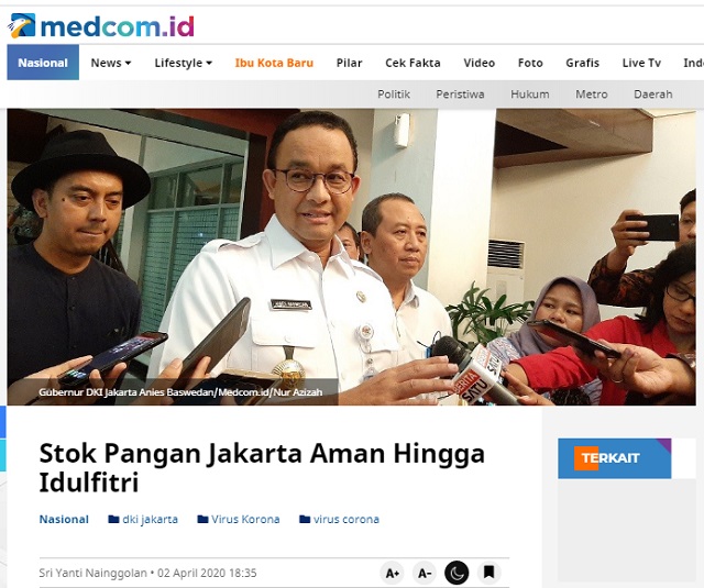 [Cek Fakta] Gubernur Anies Terpapar Virus Korona? Ini Faktanya