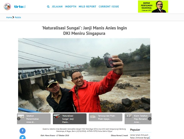 Jakarta Banjir, Anies Cengar-Cengir <i>Selfie</i> di Depan Bendung Katulampa? Ini Faktanya