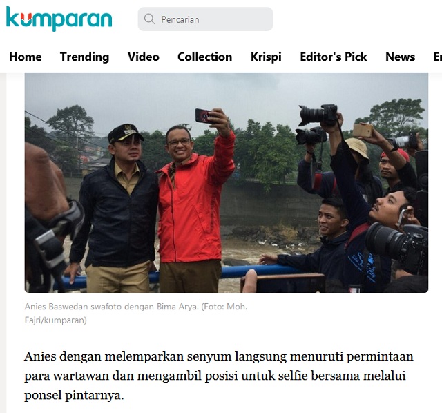 Jakarta Banjir, Anies Cengar-Cengir <i>Selfie</i> di Depan Bendung Katulampa? Ini Faktanya