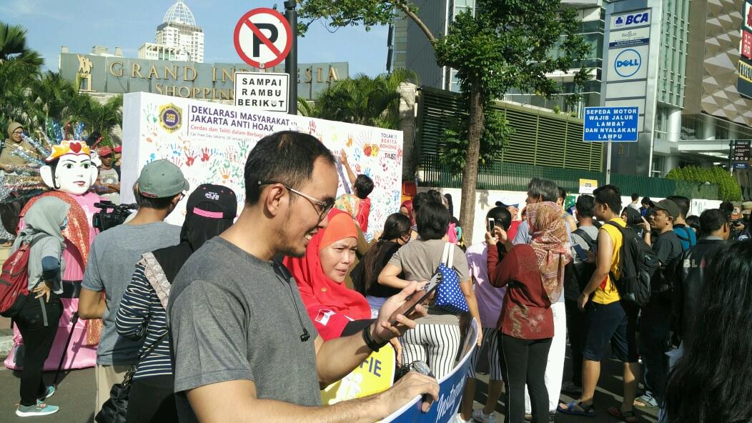 Ribuan Orang Dukung Deklarasikan Antihoax di Jakarta