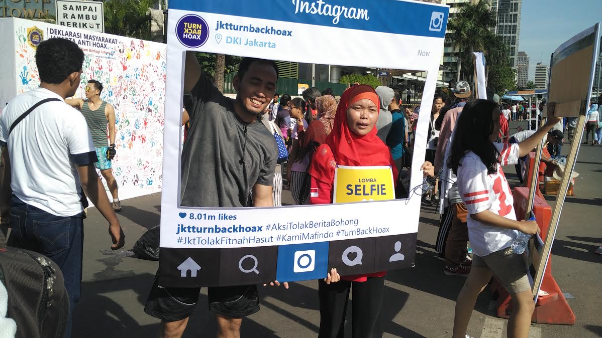 Ribuan Orang Dukung Deklarasikan Antihoax di Jakarta