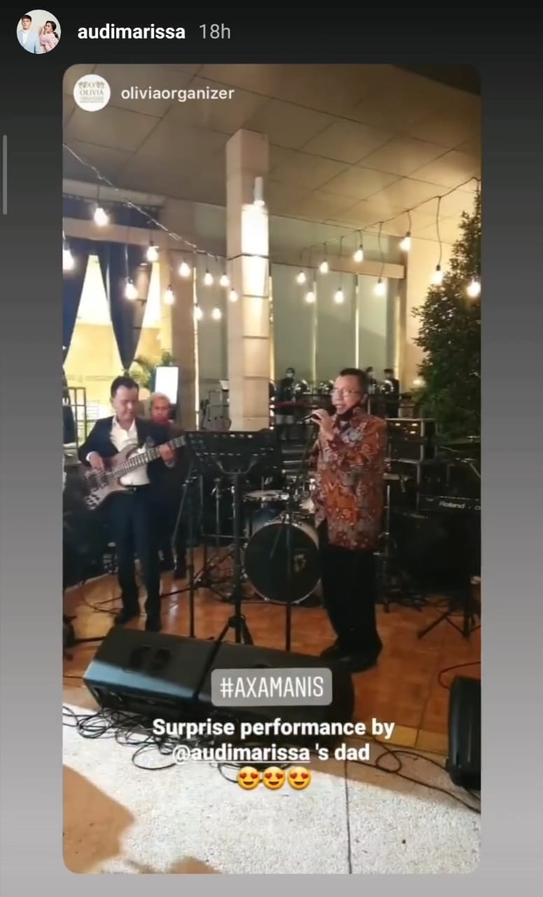 Kejutan, Ayah Audi Marissa Bawakan Lagu Ini di Resepsi Pernikahan