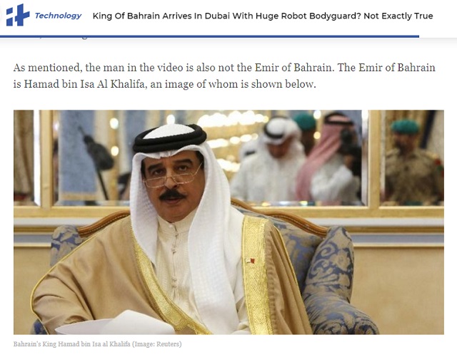 [Cek Fakta] Video Penampakan Raja Bahrain Dikawal Robot Bersenjata? Ini Faktanya