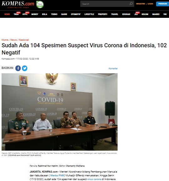 [Cek Fakta] Bali dan Istana sudah Diserang Virus Korona? Ini Faktanya