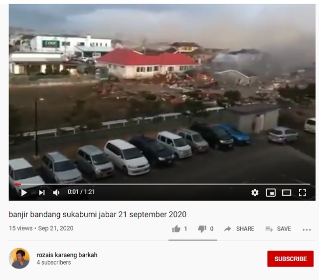 [Cek Fakta] Beredar Video Rumah Hanyut Akibat Banjir Bandang di Cicurug Sukabumi? Ini Faktanya