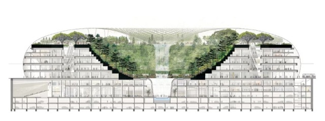 Air Terjun <i>Indoor</i> Tertinggi di Dunia Hiasi Bandara Changi