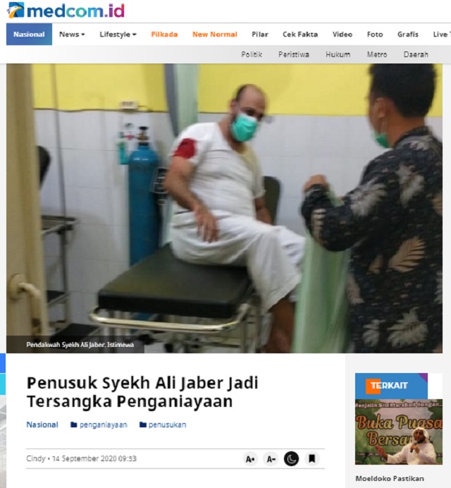 [Cek Fakta] Foto Pelaku Penusukan Syekh Ali Jaber sudah Bebas Bersyarat? Ini Faktanya