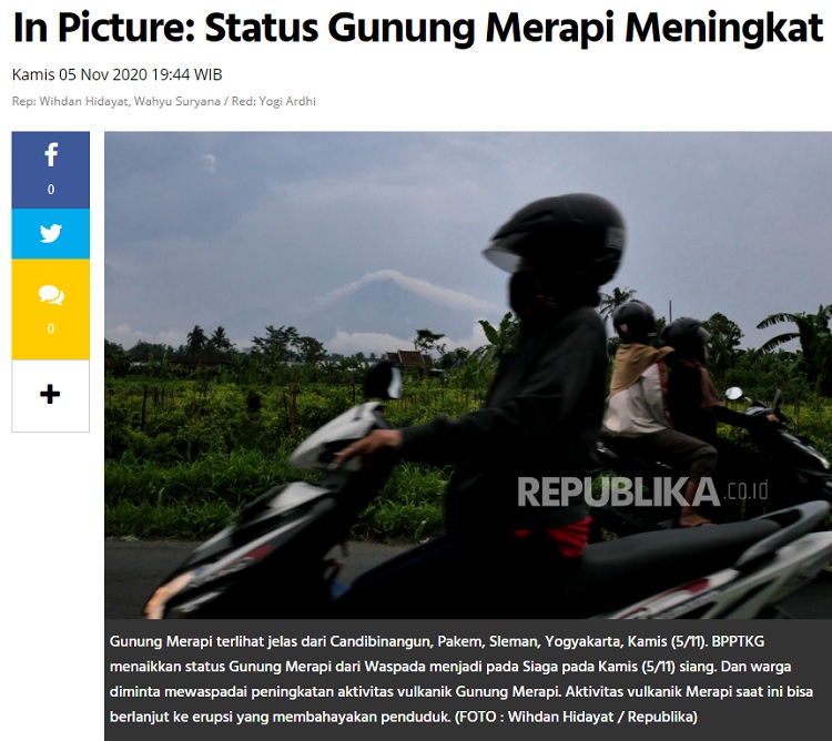 [Cek Fakta] Video Gunung Merapi Meletus Muntahkan Guguran Lava Hoaks, Ini Faktanya