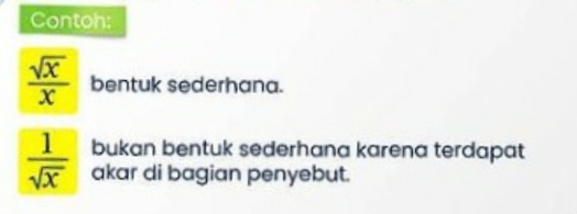 Belajar Matematika: Sifat Bentuk Akar dan Cara Merasionalkannya