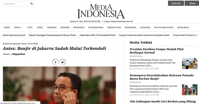 Media Lebay Memberitakan Banjir Jakarta? Ini Faktanya