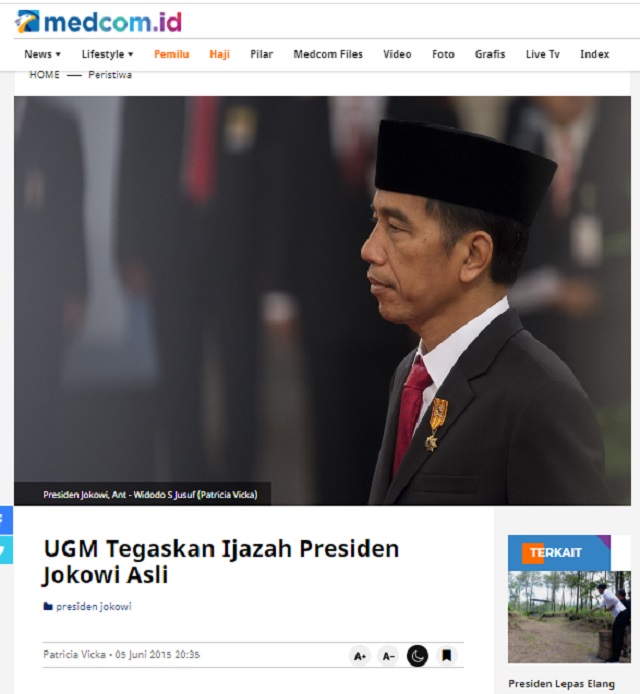 [Cek Fakta]  Jokowi tidak Pernah Diwisuda UGM dan Foto Wisudanya Palsu? Ini Faktanya