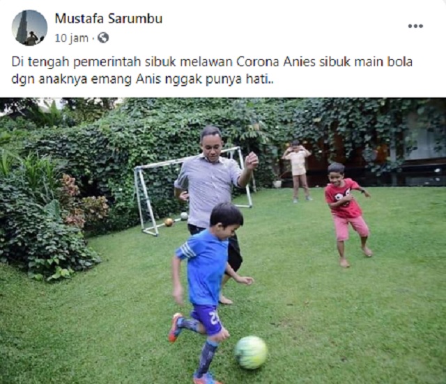 [Cek Fakta] Gara-gara Foto Ini Anies Disebut tak Punya Hati? Simak Faktanya